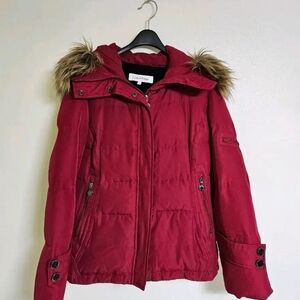 Calvin Klein Women's Red Puffer Jacket